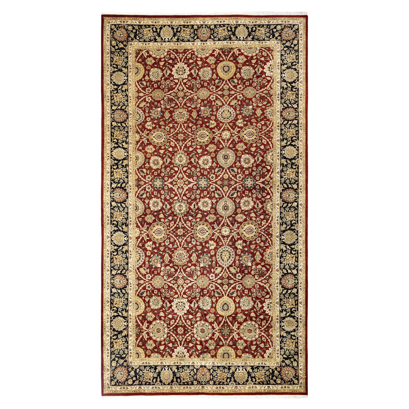 Mogul, One-of-a-Kind Hand-Knotted Runner, Red For Sale