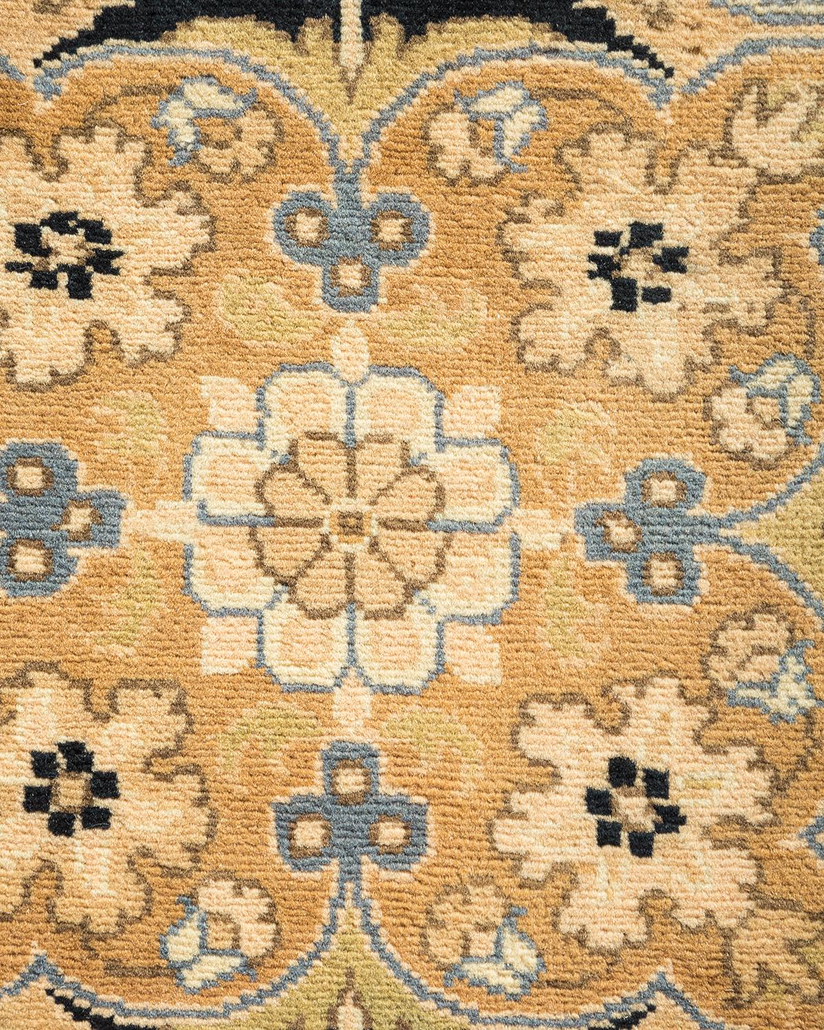 Pakistani Mogul, One-of-a-Kind Hand-Knotted Runner  - Yellow, 9' 2