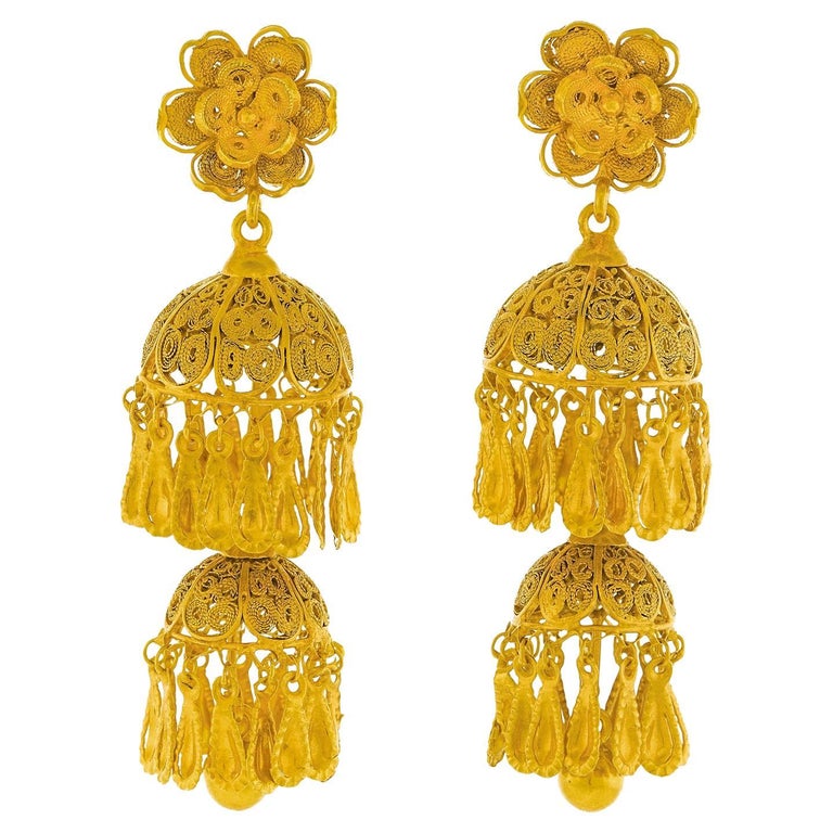 Mogul Style Chandelier Earrings For Sale at 1stDibs