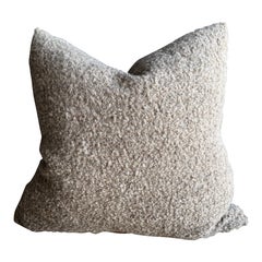 Mohair and Curly Wool Pillow Cover with Zipper