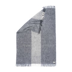 Mohair Blanket Grey Woven of Mohair and Wool by Catharina Mende