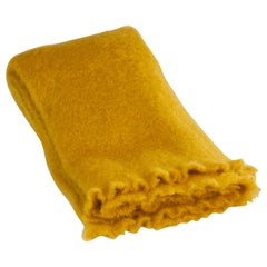 Mohair Blanket in Saffron Yellow, in Stock