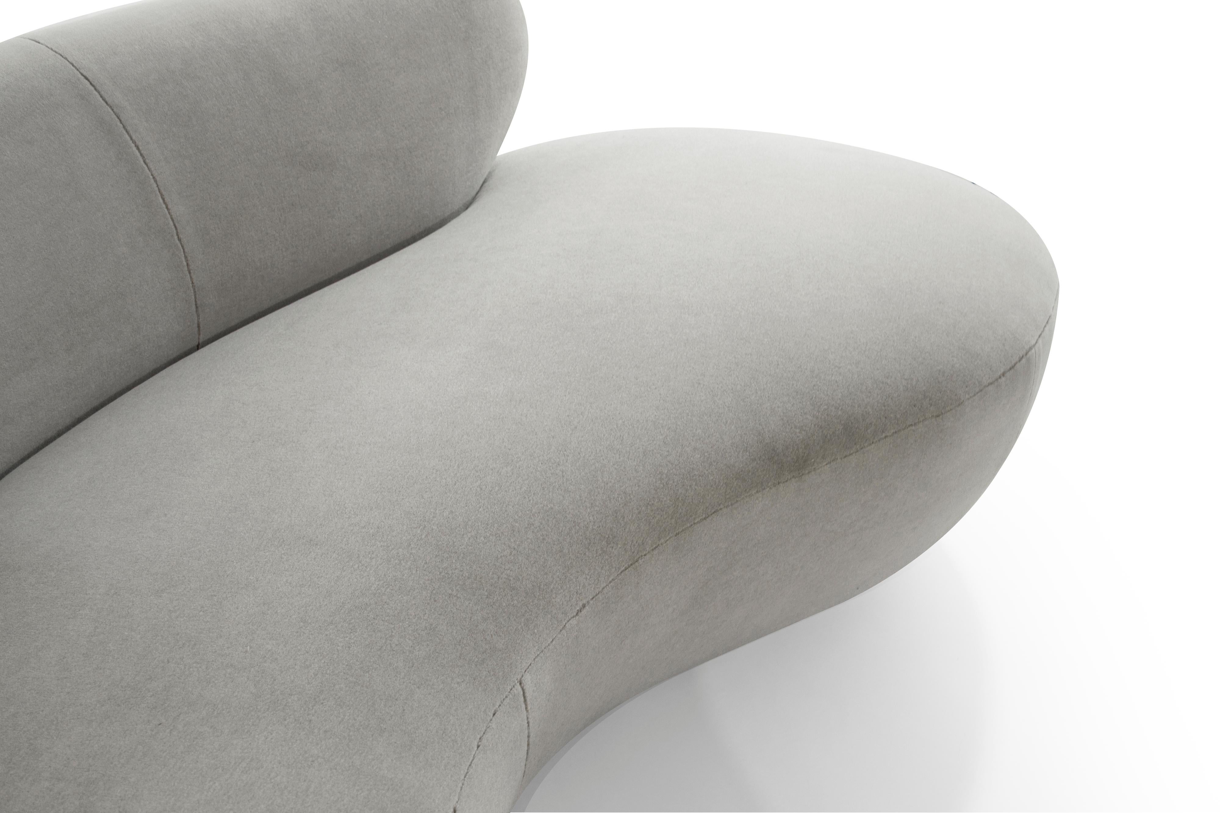 Mohair Cloud Sofa on Walnut Bases by Vladimir Kagan for Directional 3
