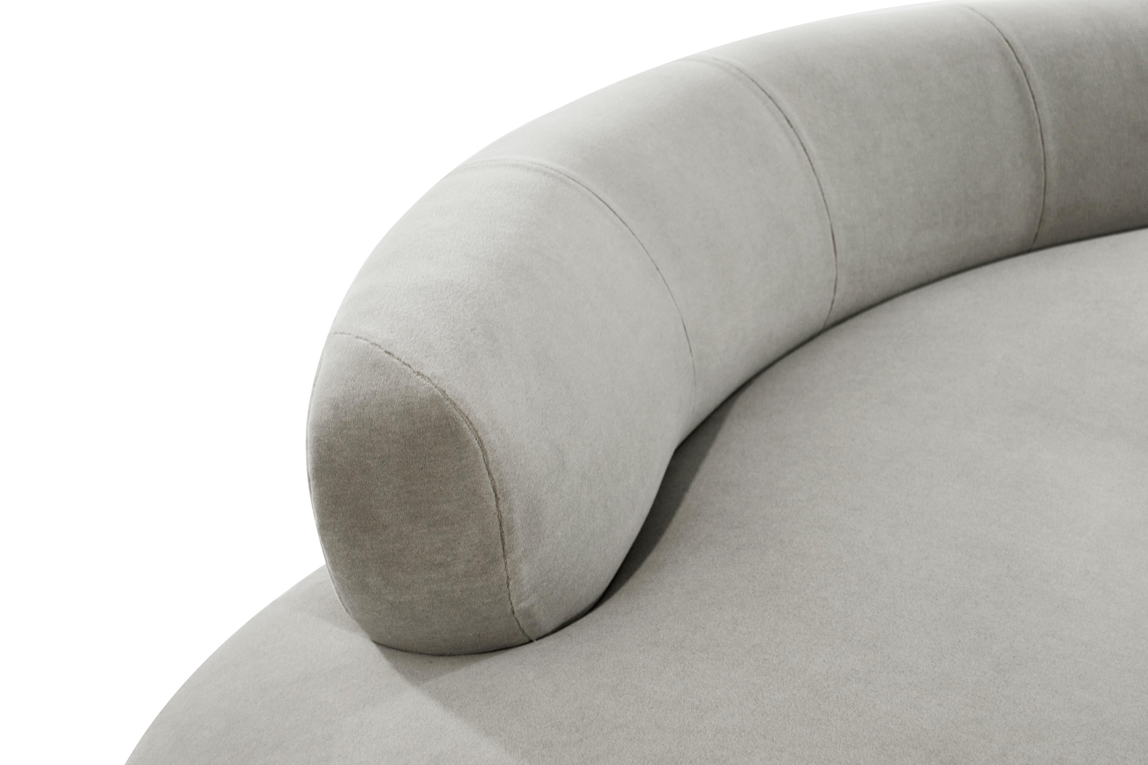 Mohair Cloud Sofa on Walnut Bases by Vladimir Kagan for Directional 4