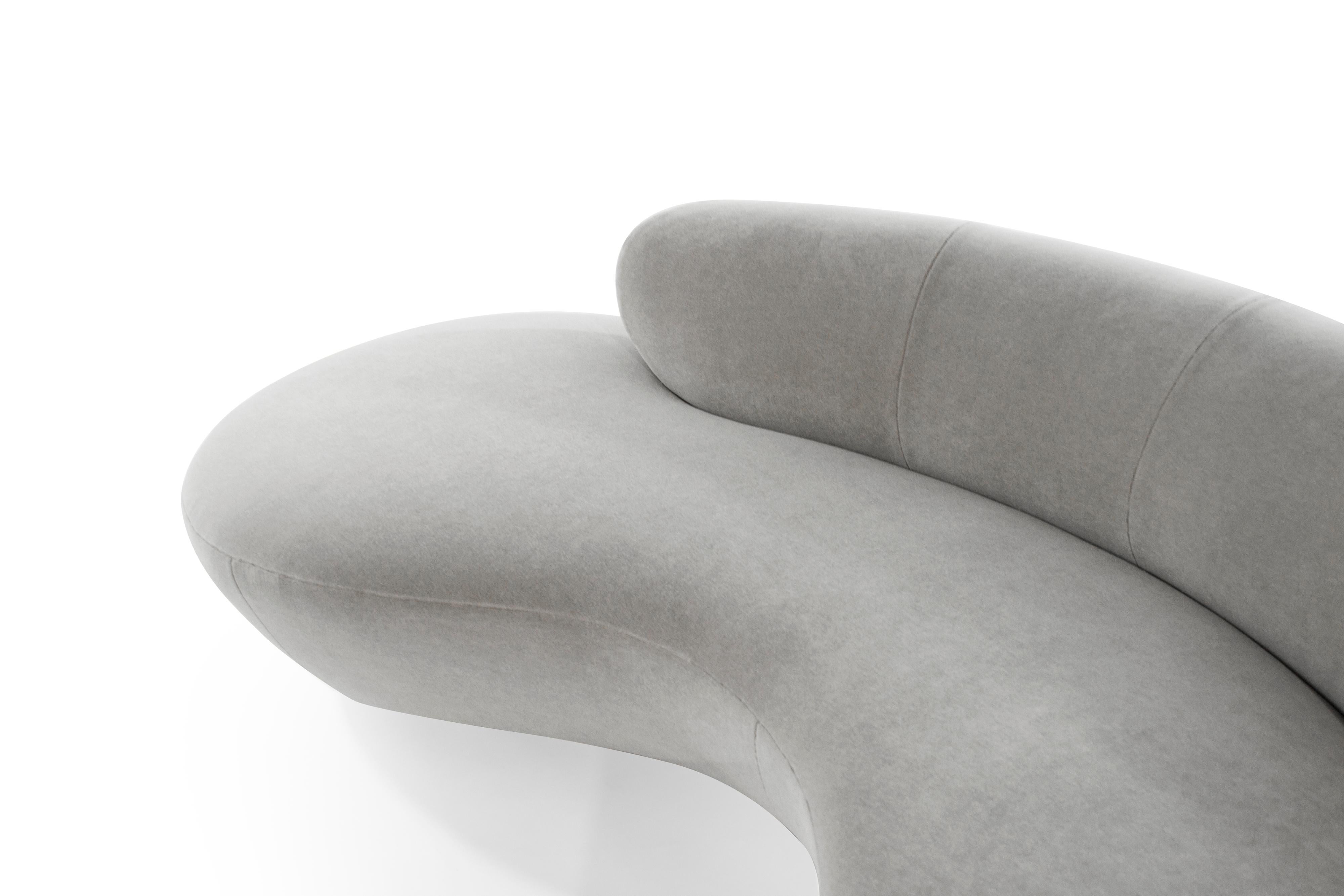 Mohair Cloud Sofa on Walnut Bases by Vladimir Kagan for Directional 2