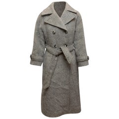 Mohair Grey Double-Breasted Coat