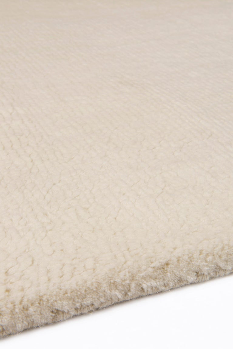 Mohair Natural HandKnotted 10x8 Rug in Wool by The Rug Company For