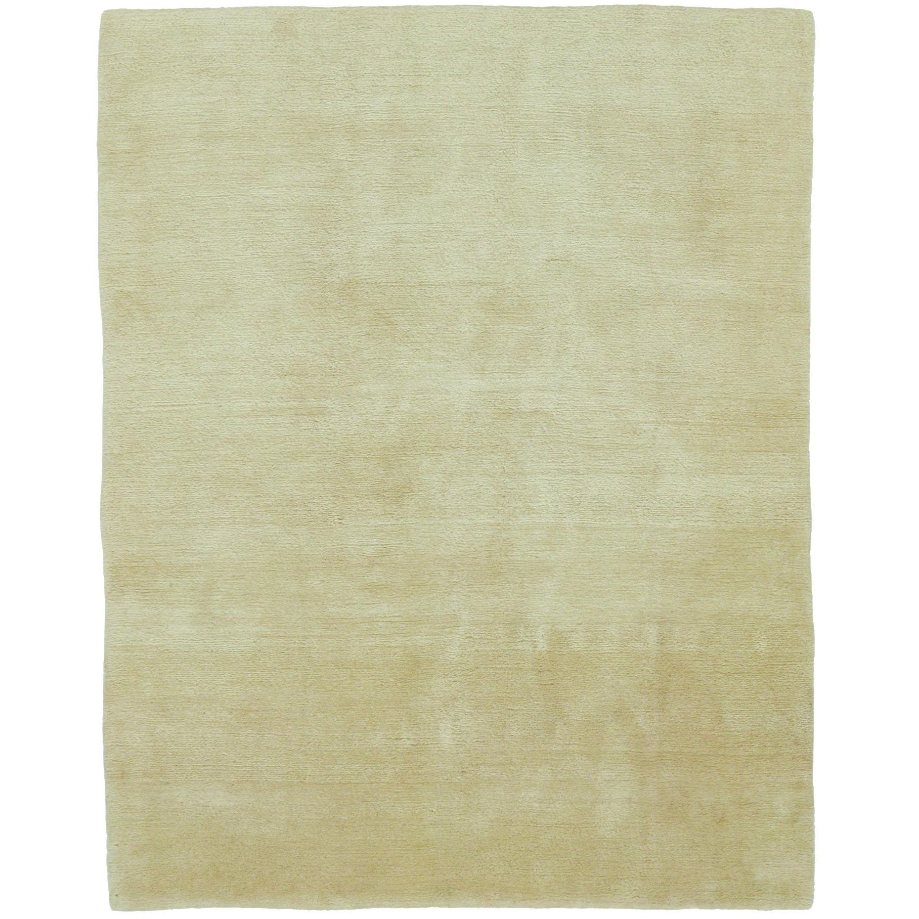 Mohair Natural Hand-Knotted 10x8 Rug in Wool by The Rug Company For Sale