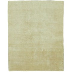 Mohair Natural Hand-Knotted 10x8 Rug in Wool by The Rug Company