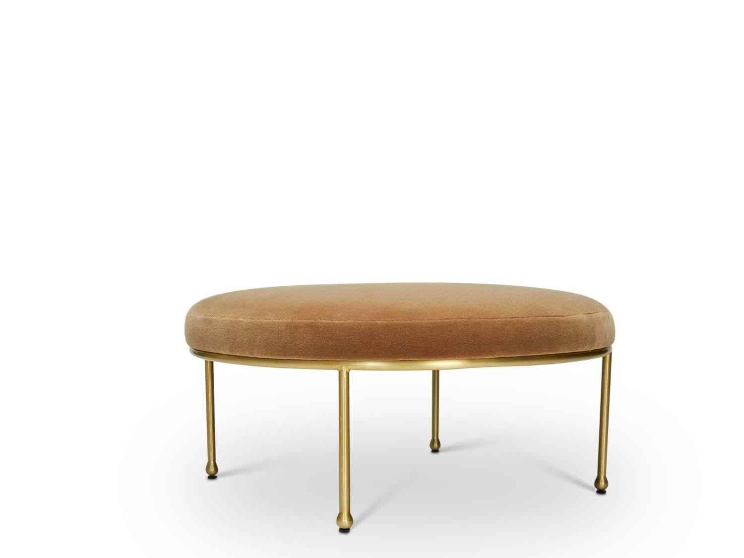 Mid-Century Modern Mohair Orsini Ottoman by Lawson-Fenning For Sale