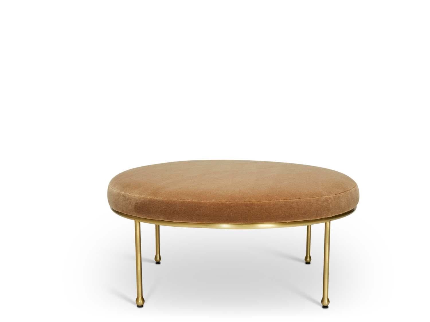 American Mohair Orsini Ottoman by Lawson-Fenning For Sale