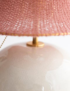 Mohair Pebble Lamp, Porcelain and Mohair, Contemporary Design, New