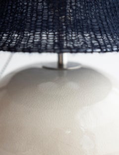 Mohair Pebble Lamp, Porcelain and Mohair, Contemporary Design, New
