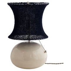 Mohair Pebble Lamp, Porcelain and Mohair, Contemporary Design, New