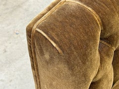 Mohair Sofa with Bronze Base by Stow Davis