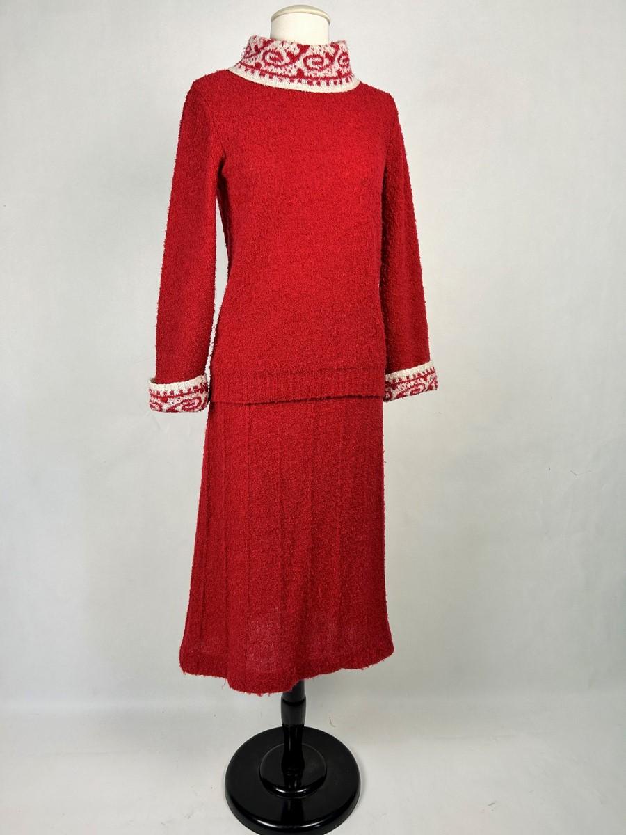 Mohair Sweater and skirt by Jean Dessès - France Circa 1968 In condizioni buone in vendita a Toulon, FR
