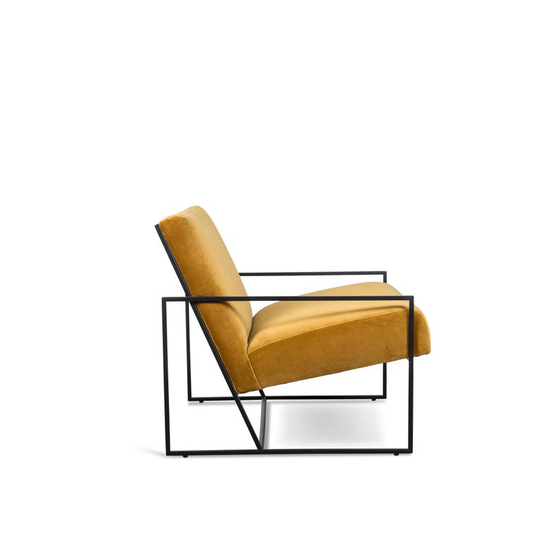 Mohair Thin Frame Lounge Chair by LawsonFenning For Sale at 1stDibs