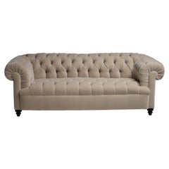 Sofá Chesterfield de terciopelo de mohair, Inglaterra, 1870