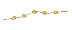 Arabesque Deco Andalusian Style Five Motif Bracelet in 18kt Gold