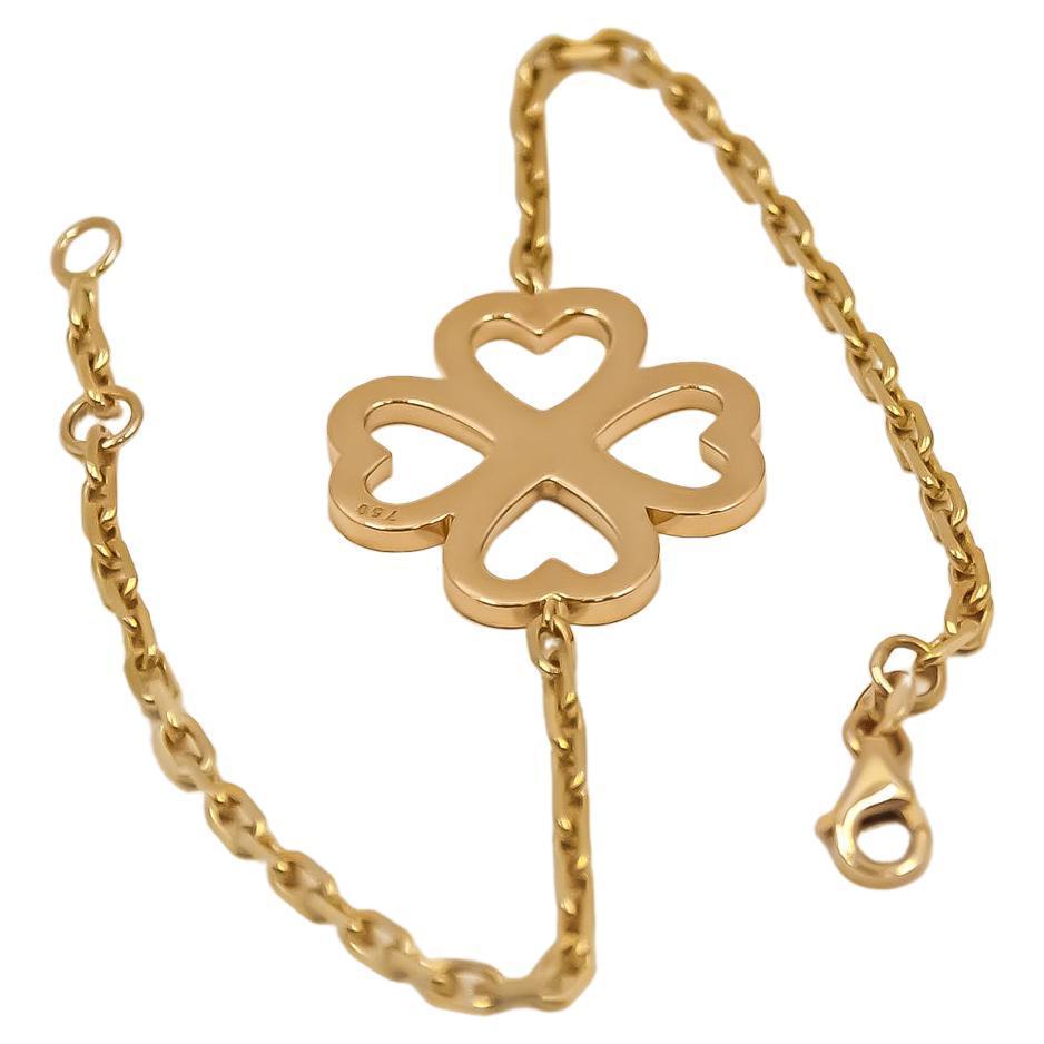 Romantic Heart Blossom Bracelet in 18kt Gold by Mohamad Kamra For Sale
