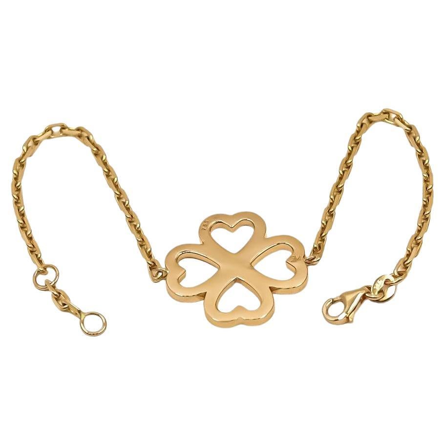 Heart Blossom Bracelet in 18kt Gold by Mohamad Kamra For Sale