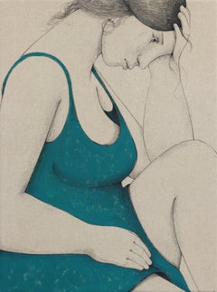 A Woman of My Dream I - Original Figurative Portrait Painting on Canvas