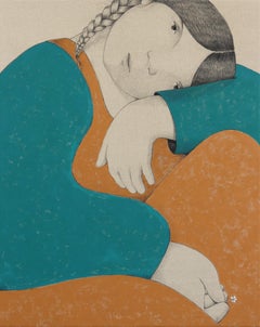 A Woman of My Dream II - Original Figurative Portrait Painting on Canvas
