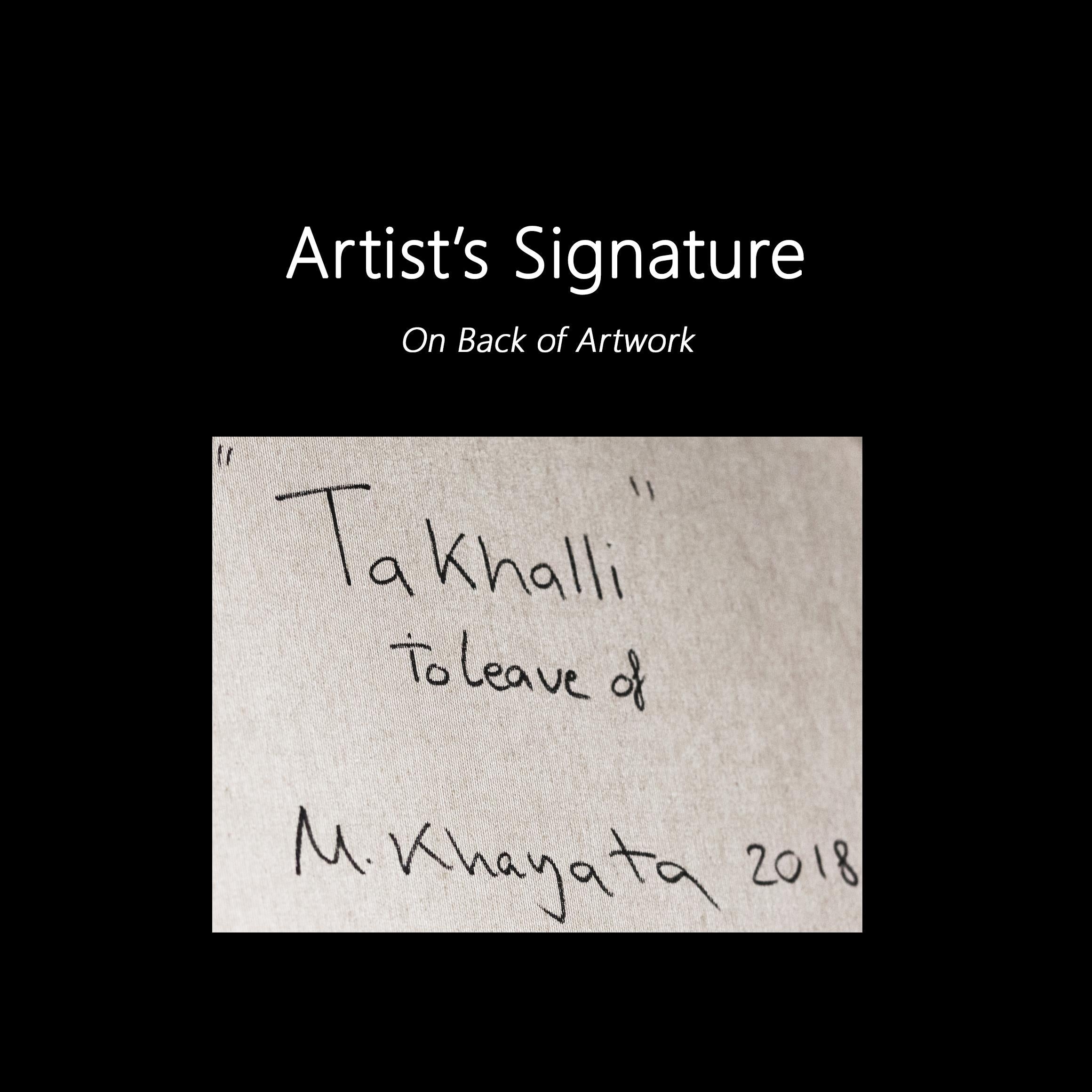 Takhalli - To Leave Of - Grande peinture originale neutre sur toile en vente 5