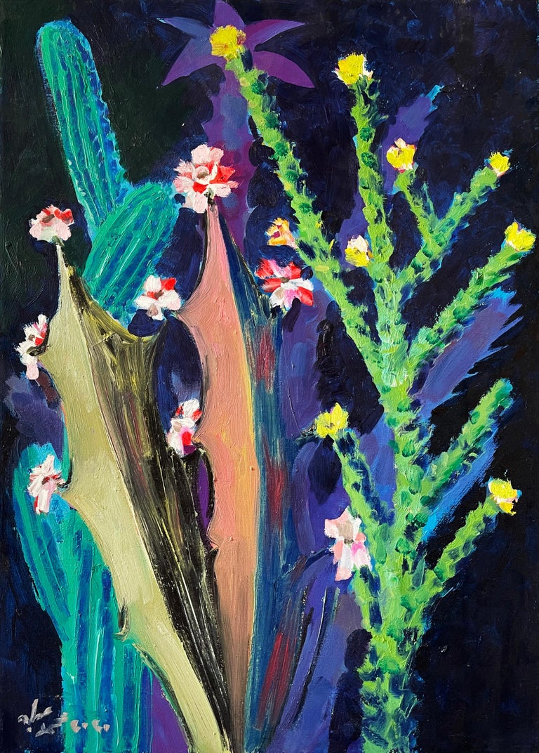 "Cactus 13" Oil Painting 35" x 26" inch by Mohamed Abla

* Due to the Ministry of Culture policy + COVID situation, handling time (paperwork) may take up to 3-7 weeks.  

Mohamed Abla was born in Mansoura (North of Egypt) in 1953. There he spent his