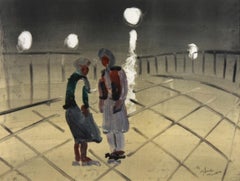 Peinture à l'huile "Inde II" de 16" x 20" pouces par Mohamed Abla