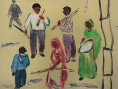 "India III" Peinture de 16""" x 20"" pouces par Mohamed Abla