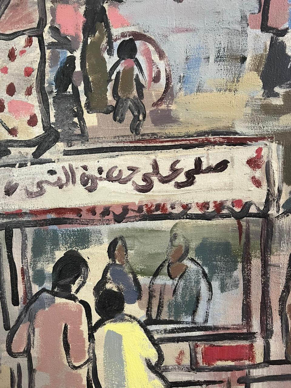 „Der Kairo-Markt“ Figuratives Ölgemälde 51
