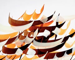 "Arabic Calligraphy 3" Abstract Painting 20" x 26" inch by Mohamed Hassan