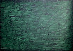 "Bahr Alkhati" (ENMARCADO) Pintura abstracta 47" x 55" pulgadas por Mohamed Hassan