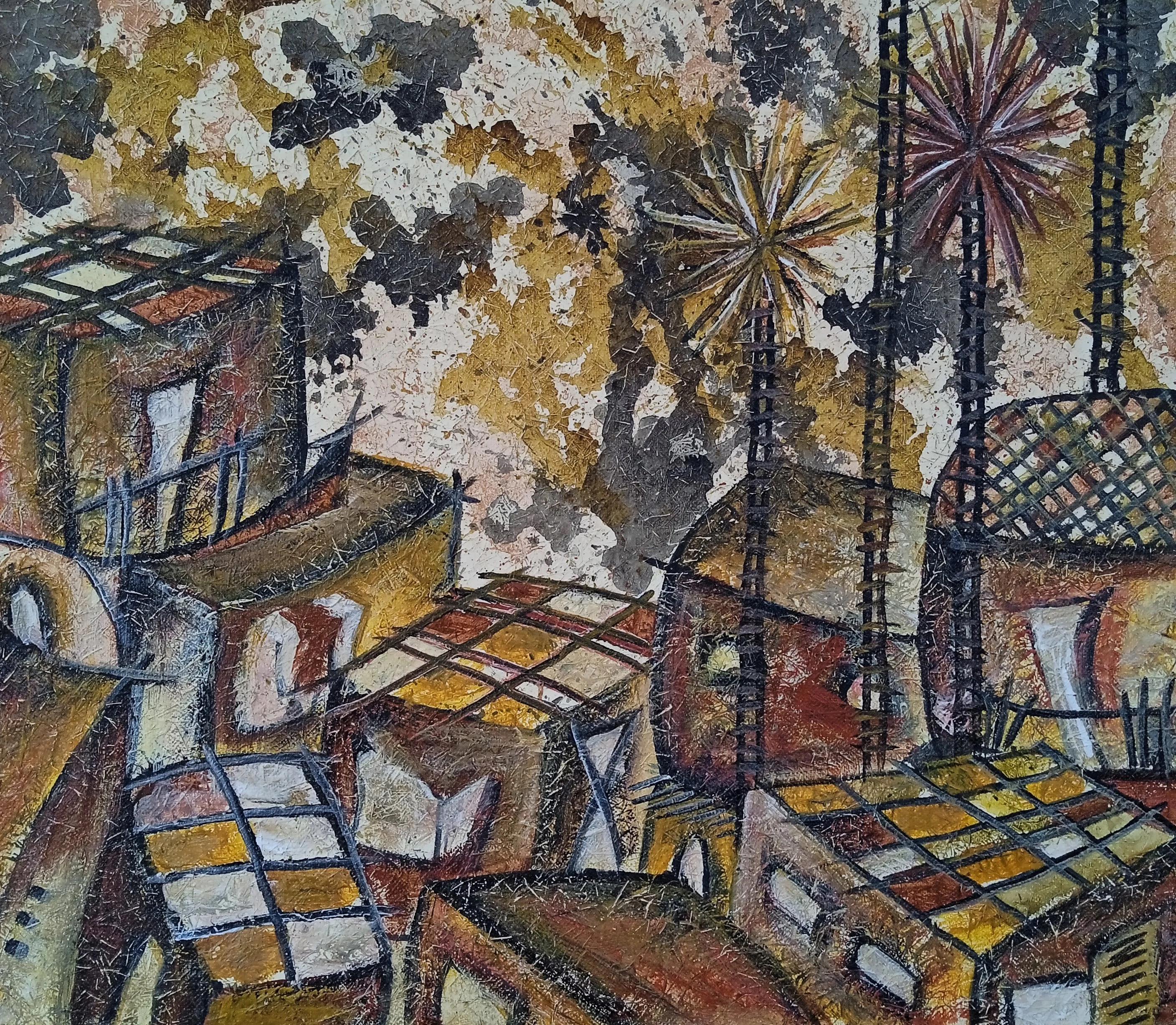 "Favela III" Quadro 18" x 20" pollici di Mohamed Hussein