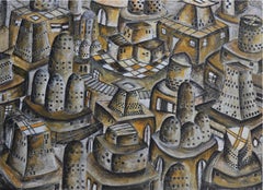 "Capanne di piccioni" Quadro 31,5" x 47" pollici di Mohamed Hussein