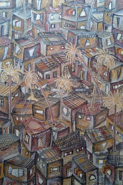 Pittura "Windows" 71" x 47" pollici di Mohamed Hussein