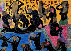 Mujeres aqueménidas Mohammad Ariyaei Arte contemporáneo iraní pintura mujeres desnudas