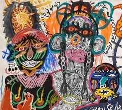 Connection Mohammad Ariyaei 21st Century Iranian art Outsider art painting