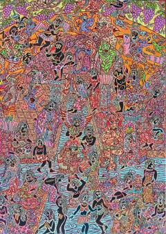 Fées et plongeurs au service de la reine Mohammad Ariyaei Art contemporain