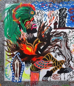 Glory to the woman Mohammad Ariyaei 21st Century Iranian art outsider art paint