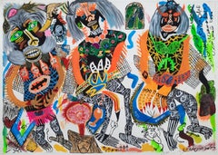 Mohammad Ariyaei 21e siècle art contemporain outsider art « I can not forget you » (Je ne peux pas vous oublier)