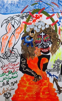 International feminism Mohammad Ariyaei 21st Century Iranian outsider art paint