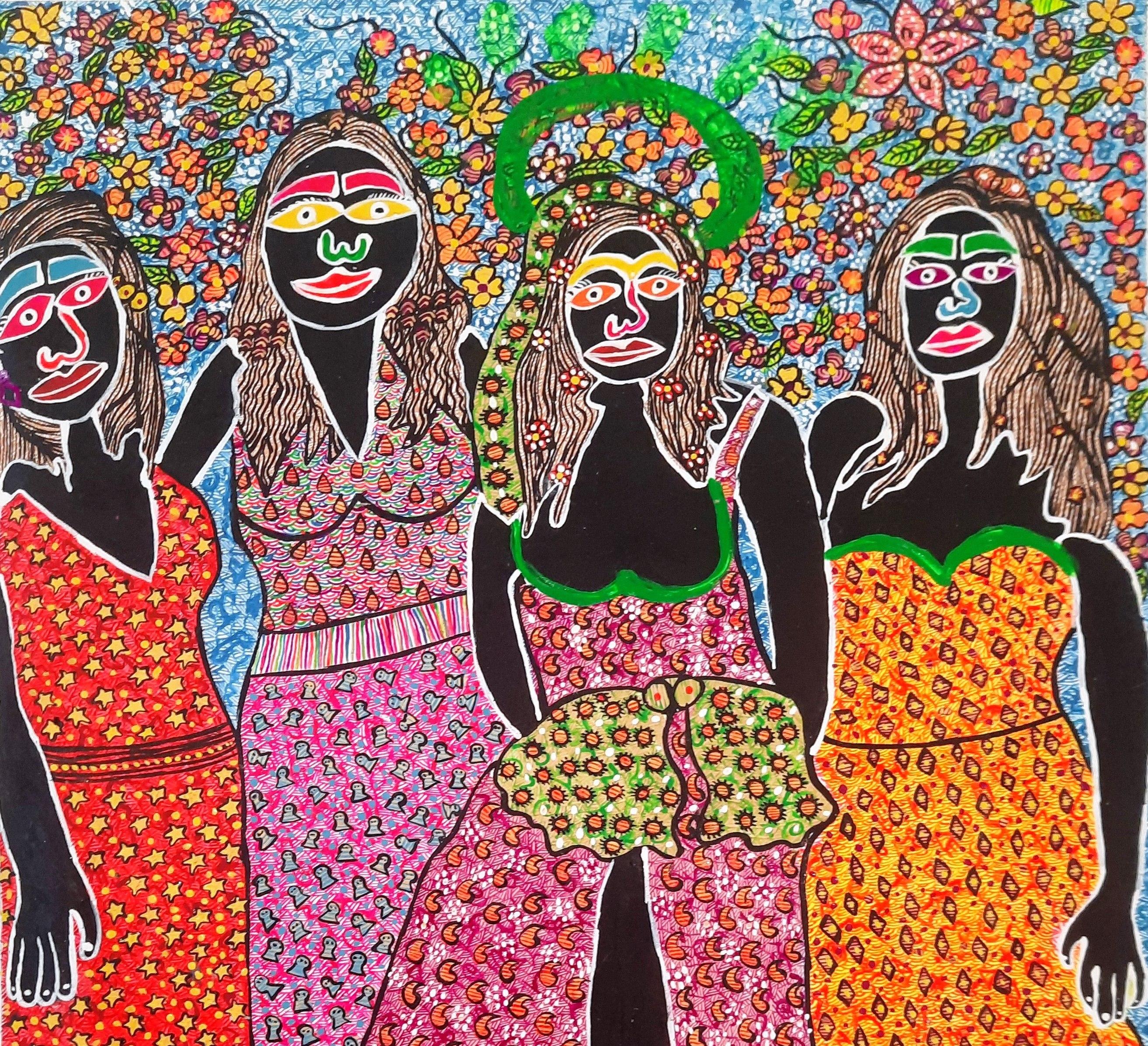 Mystical women Mohammad Ariyaei Contemporary Iranian art painting oriental art  2