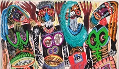 Mysticism Mohammad Ariyaei 21st Century painting outsider Iranian art colourful