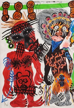 Nostalgia Mohammad Ariyaei 21st Century art Contemporary Iranian outsider paint
