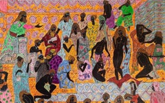 Rescueing slave women Mohammad Ariyaei Contemporary Iranian art painting nude