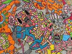 L'obéissance de la cour à Kiumars Mohammad Ariyaei – Peinture contemporaine – Art iranien