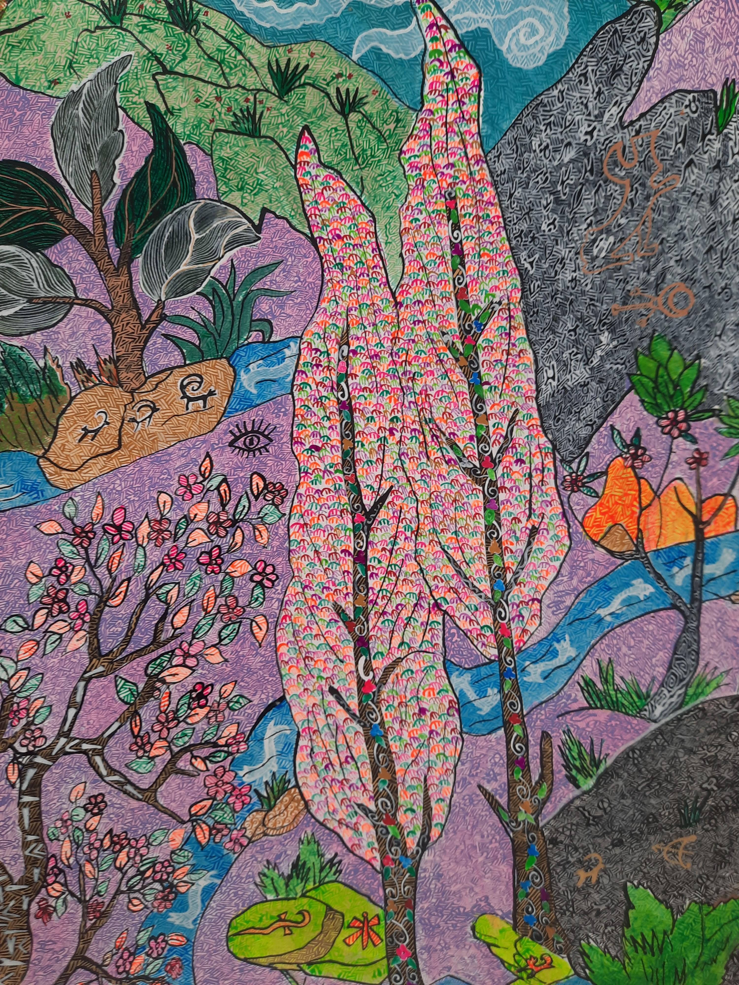 El primer encuentro Mohammad Ariyaei Pintura contemporánea iraní Arte iraní en venta 5