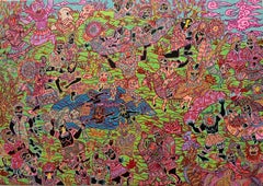 Le héros de la guerre contre les démons – Mohammad Ariyaei – Peinture d'art contemporain en couleur